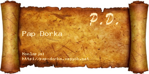 Pap Dorka névjegykártya
